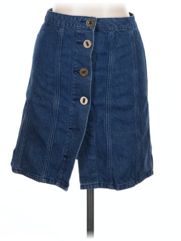 Pilcro and the Letterpress Denim Skirt (view 1)