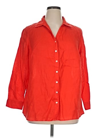 Sigrid Olsen 3/4 Sleeve Button-Down Shirt (view 1)