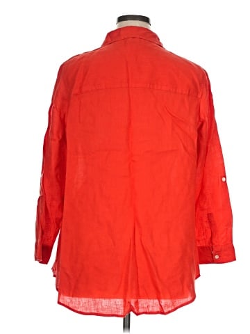Sigrid Olsen 3/4 Sleeve Button-Down Shirt (view 2)