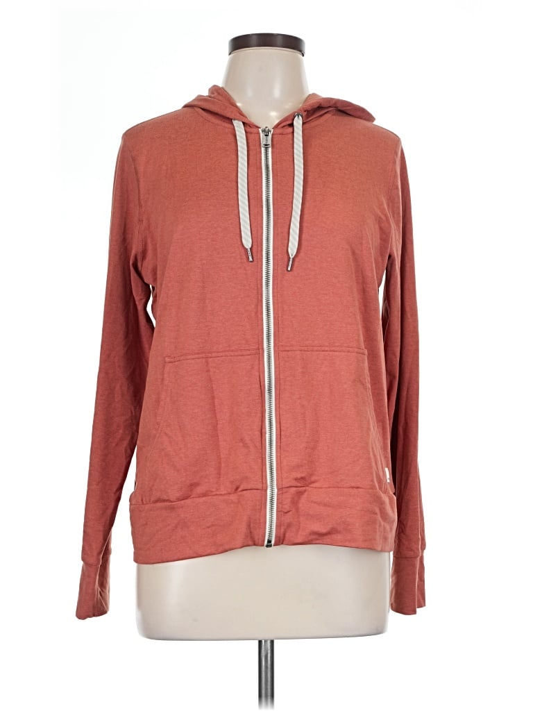 Pre-owned Vuori Zip Up Hoodie In Orange