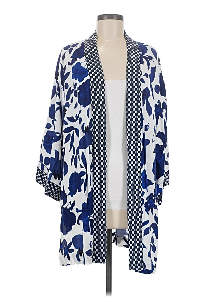 Pre-owned Cabi Kimono In Blue