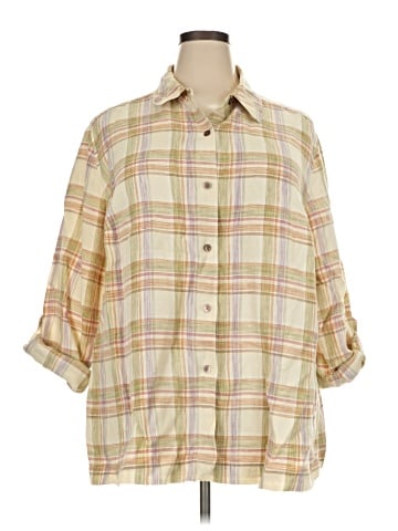 Kate Hill 3/4 Sleeve Button-Down Shirt (view 1)