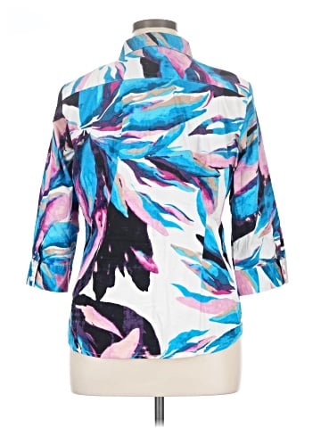 Dana Buchman 3/4 Sleeve Button-Down Shirt (view 2)