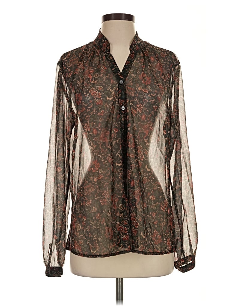 Peruvian Connection Long Sleeve Blouse In Brown