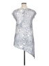 bryn WALKER Silver Short Sleeve Blouse Size XL - photo 2