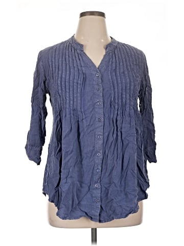 Cute Options 3/4 Sleeve Button-Down Shirt (view 1)