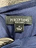 Perceptions 100% Polyester Chevron-herringbone Blue Casual Dress Size 14 - photo 7