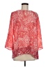 Artisan NY 100% Polyester Red 3/4 Sleeve Blouse Size L - photo 1