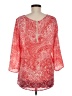 Artisan NY 100% Polyester Red 3/4 Sleeve Blouse Size L - photo 2