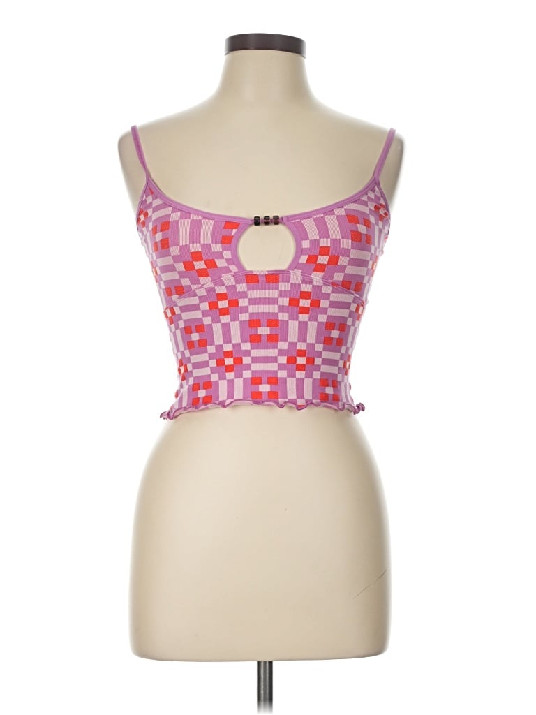 Pre-owned Celandine Sleeveless Top Pink Square Neckline Tops
