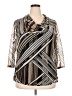 Dana Buchman 100% Polyester Brown 3/4 Sleeve Blouse Size XL - photo 1