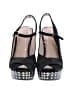 Tory Burch 100% Leather Black Wedges Size 9 - photo 2