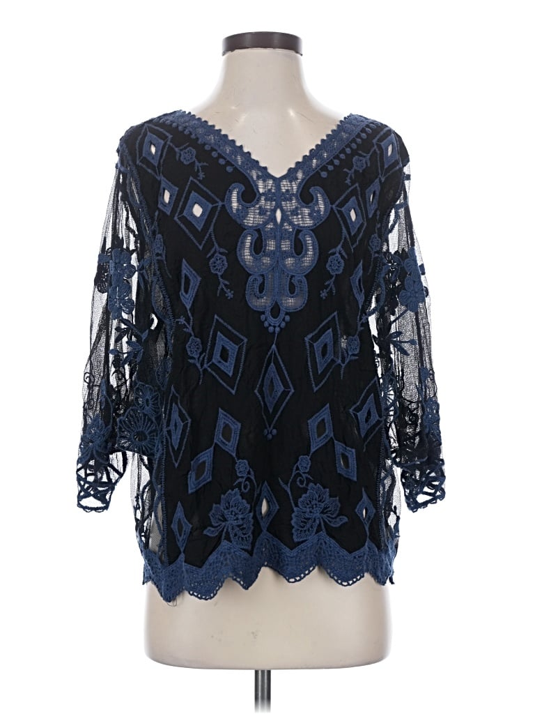 Pre-owned Coco + Carmen 3/4 Sleeve Blouse In Blue
