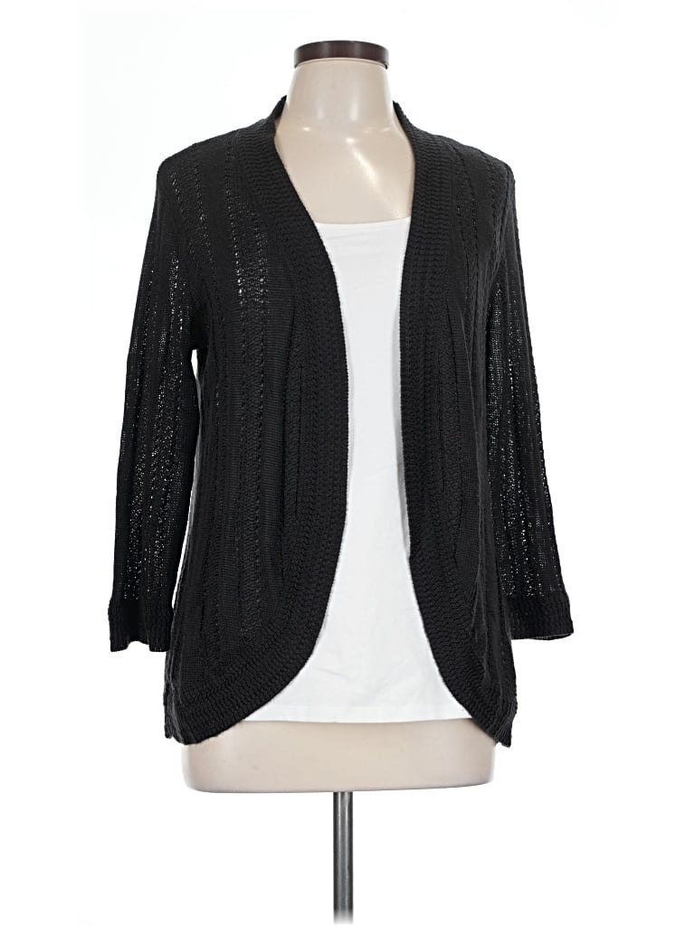 Pre-owned Dana Buchman Cardigan Sweater In Black