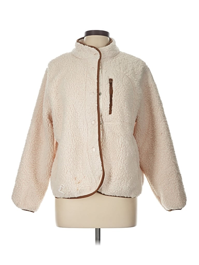 Pre-owned Universal Thread Faux Fur Jacket In Ivory