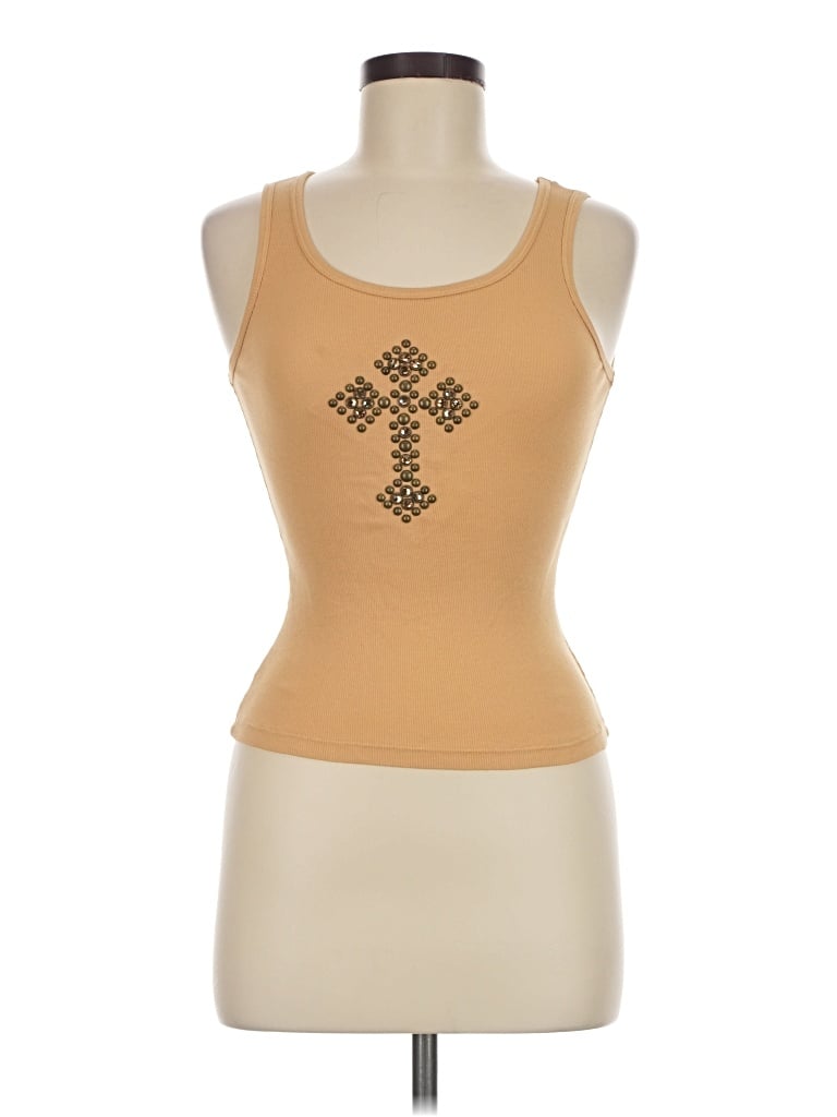 Pre-owned Streets Ahead Tank Top Tan Strapless Neckline Tops
