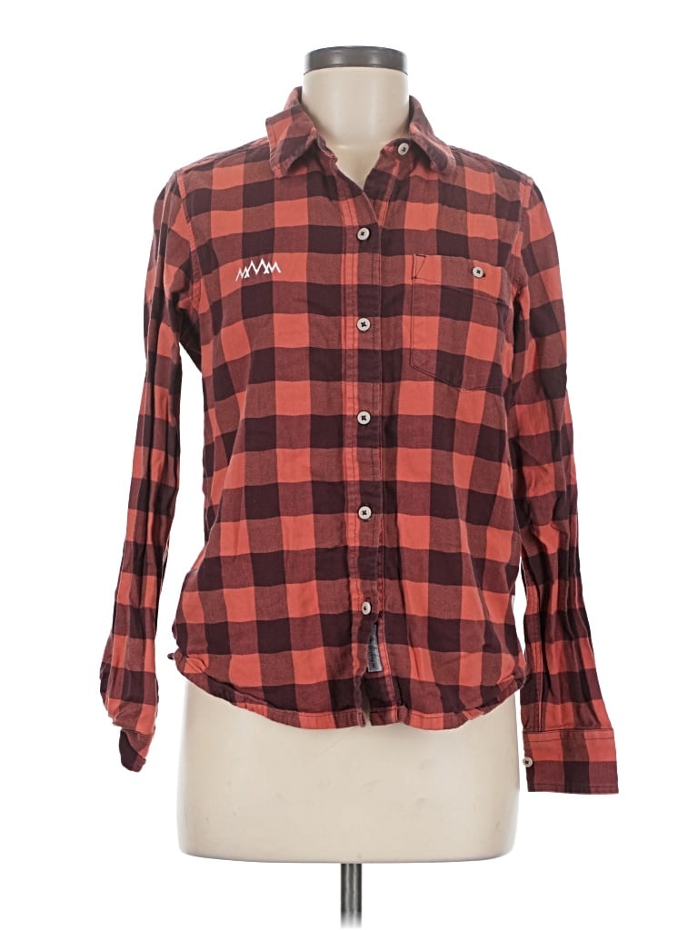 Pre-owned Stio Long Sleeve Button Down Shirt In Red
