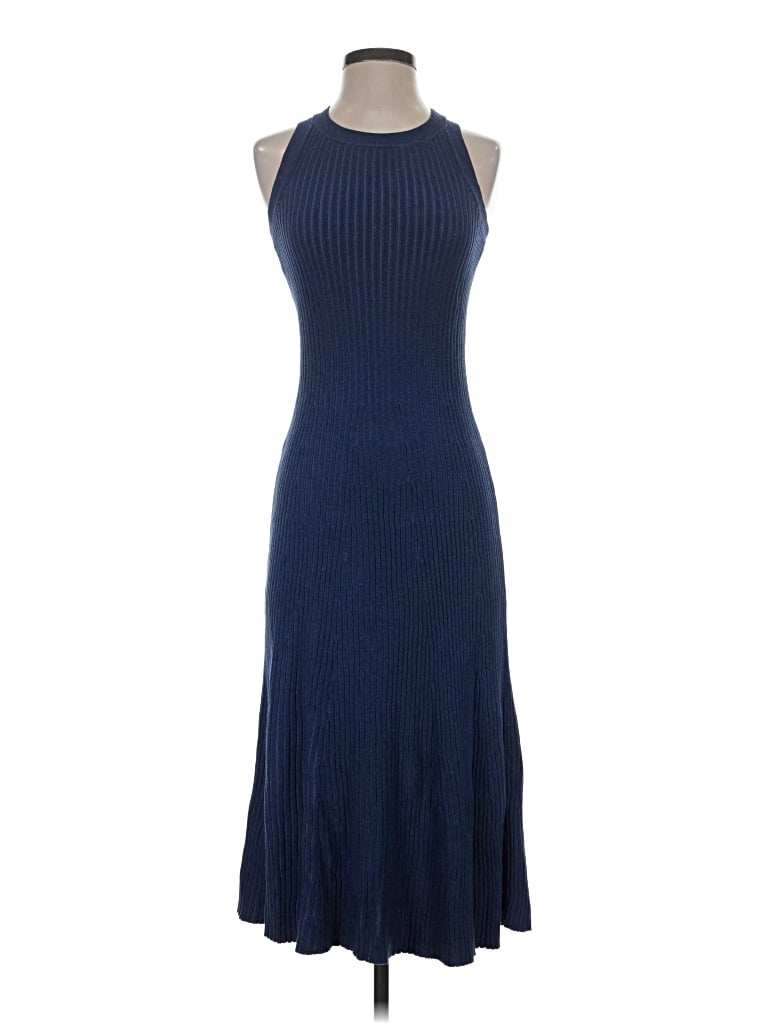 Pre-owned Massimo Dutti Casual Dress In Blue