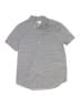 Crewcuts 100% Cotton Chevron-herringbone Blue Short Sleeve Button-Down Shirt Size 12 - photo 1