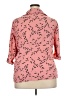 George 100% Polyester Print Pink 3/4 Sleeve Blouse Size 3X - photo 2