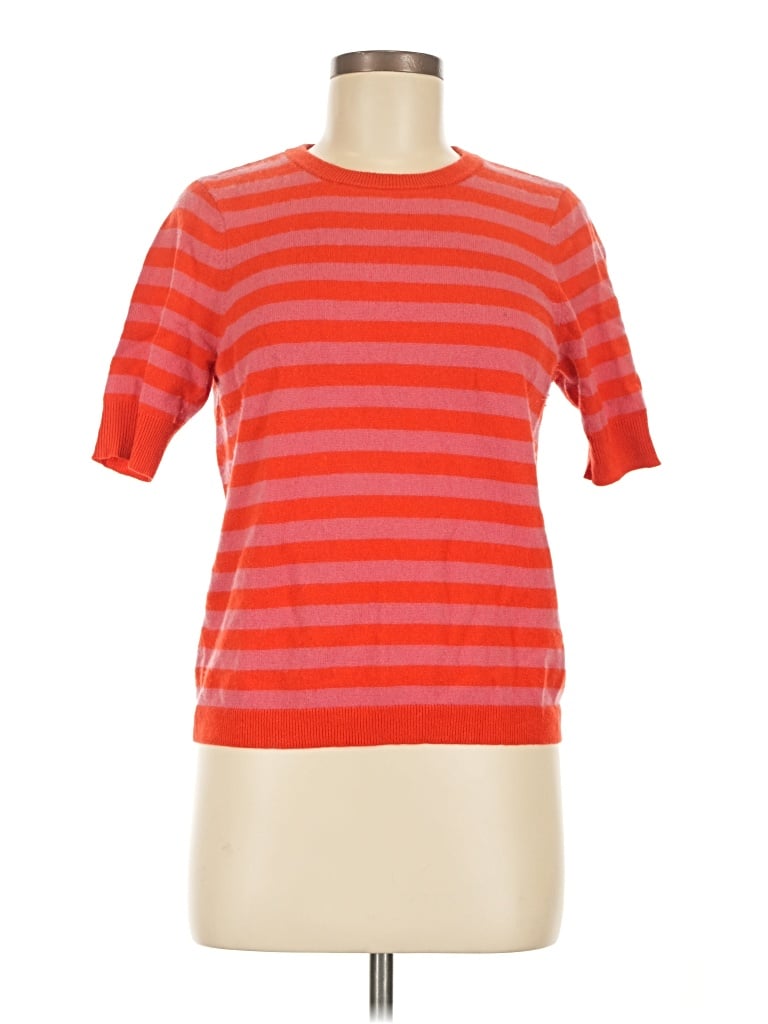 Pre-owned Outerknown Cashmere Pullover Sweater In Orange