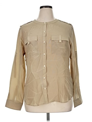 Banana Republic Heritage Collection Long Sleeve Silk Top (view 1)