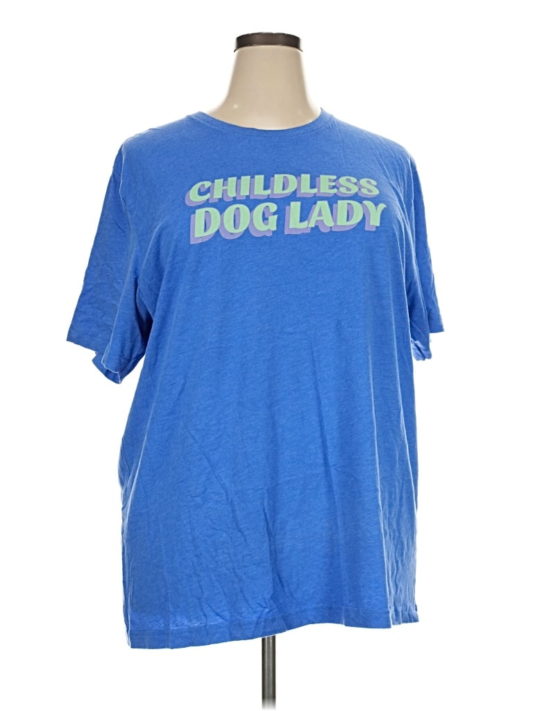 Pre-owned Canvas Short Sleeve T-shirt In Blue
