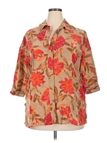 Field Manor 3/4 Sleeve Silk Top (view 1)