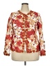 Boston Proper 100% Polyester Print Red Jacket Size 18 - photo 1