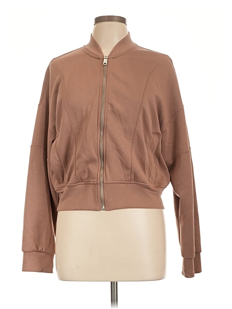 Pre-owned Ypb Zip Up Hoodie In Brown