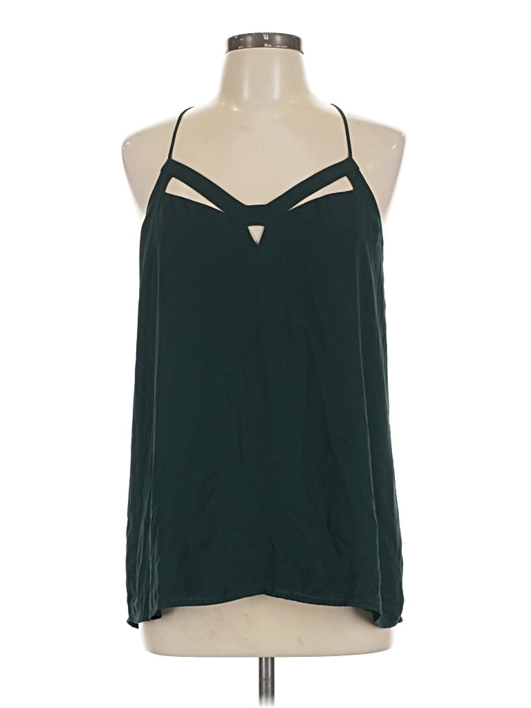 Pre-owned Express Outlet Sleeveless Blouse In Green
