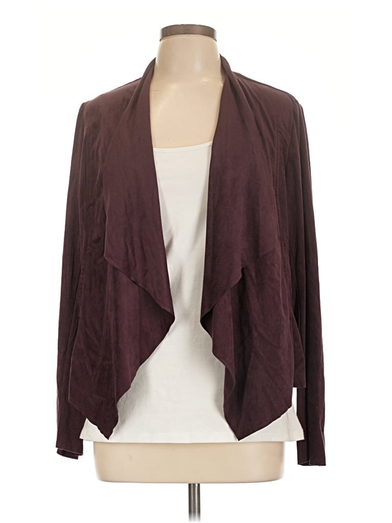 Pre-owned Kut From The Kloth Faux Leather Jacket In Burgundy