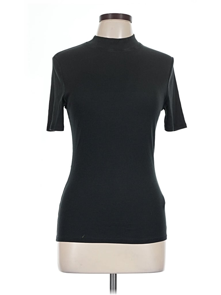 Pre-owned Duer Du/er Short Sleeve Turtleneck In Black