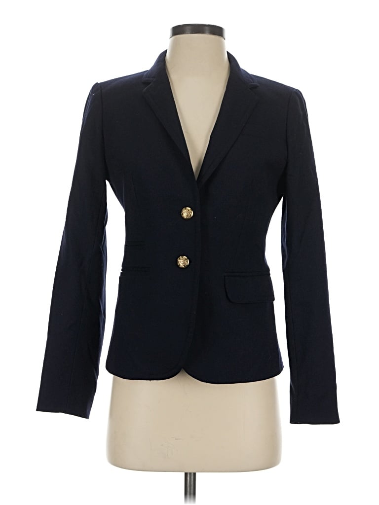 Pre-owned Jcrew Wool Blazer Jacket In Blue
