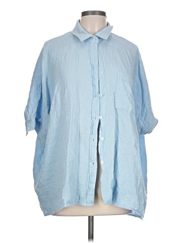 Unbranded 3/4 Sleeve Button-Down Shirt (view 1)