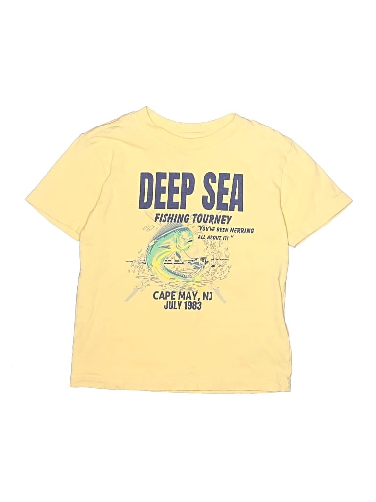 Pre-owned Crewcuts Kids' Short Sleeve T-shirt In Yellow