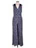 Elevenses 100% Rayon Paisley Blue Jumpsuit Size 10 - photo 1