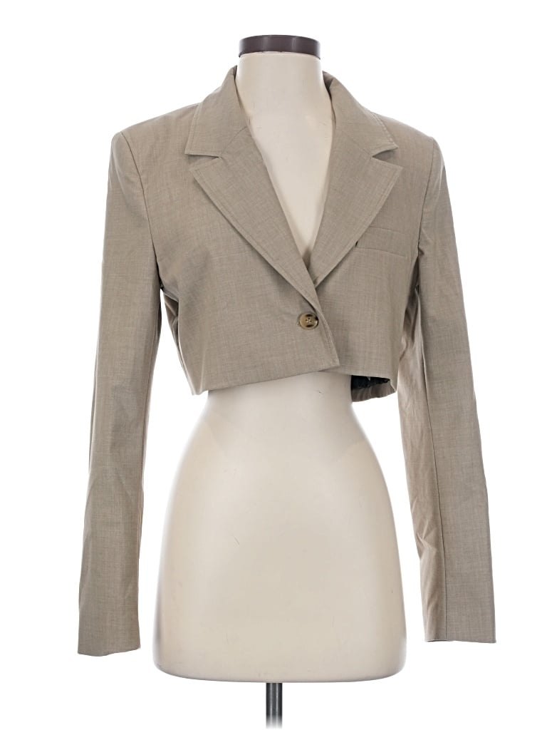 Pre-owned Zara Blazer Jacket In Gray