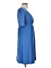 Splendid Solid Blue Casual Dress Size L - photo 4