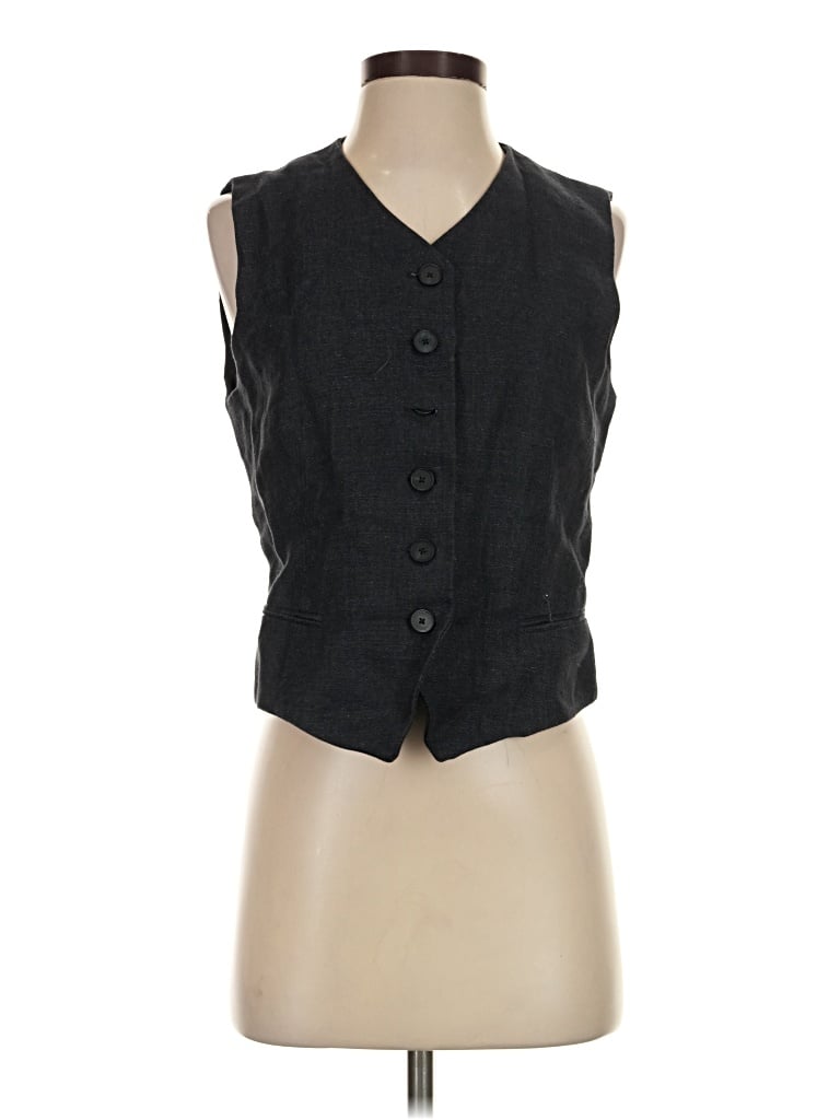 Pre-owned Massimo Dutti Vest In Black