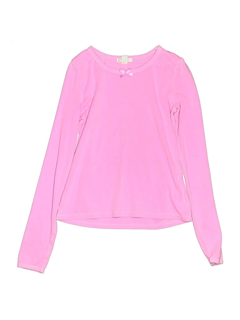 Pre-owned Crewcuts Kids' Long Sleeve T-shirt In Pink