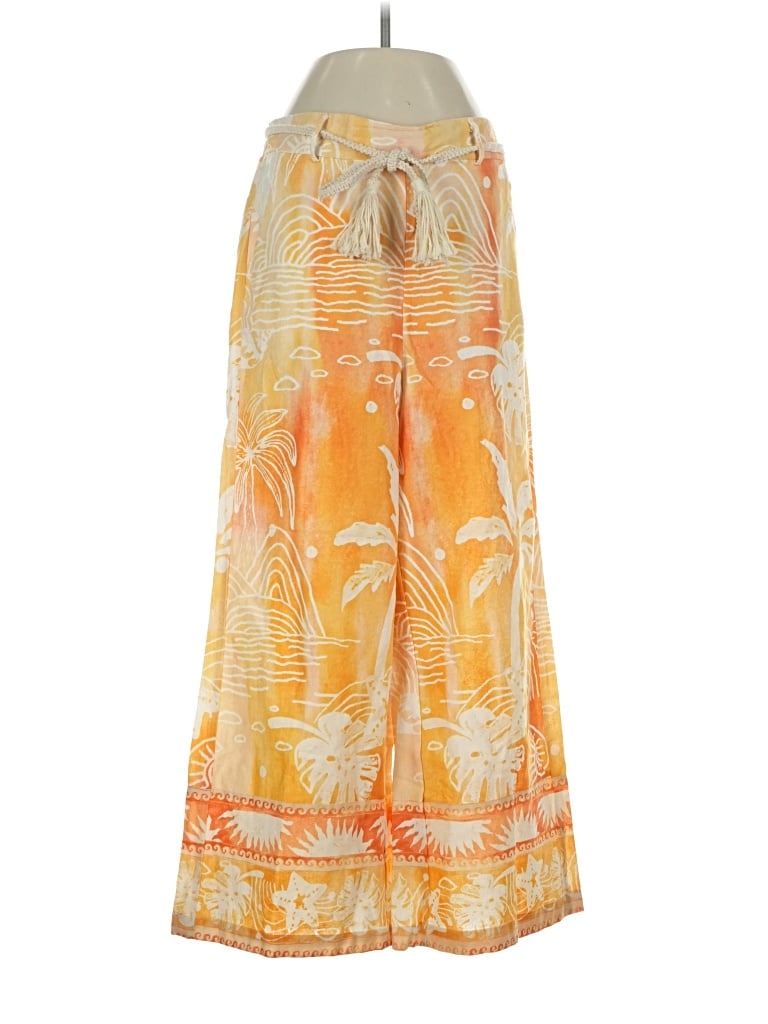Pre-owned C&c California Linen Pants In Orange