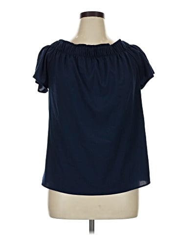 Eva Mendes by New York & Company Short Sleeve Blouse (view 1)