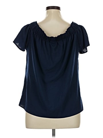 Eva Mendes by New York & Company Short Sleeve Blouse (view 2)