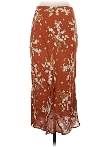 Madewell Drawstring Midi Slip Skirt in Farmstand Bouquet (view 2)