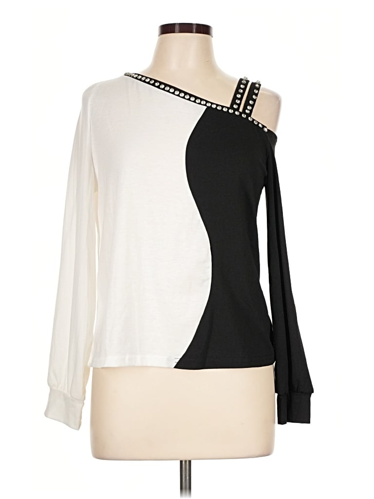 Pre-owned Chicme Long Sleeve Blouse In Ivory