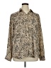 Maurices 100% Polyester Animal Print Tan Long Sleeve Blouse Size XL - photo 1