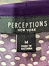 Perceptions Polka Dots Purple Casual Dress Size M - photo 7