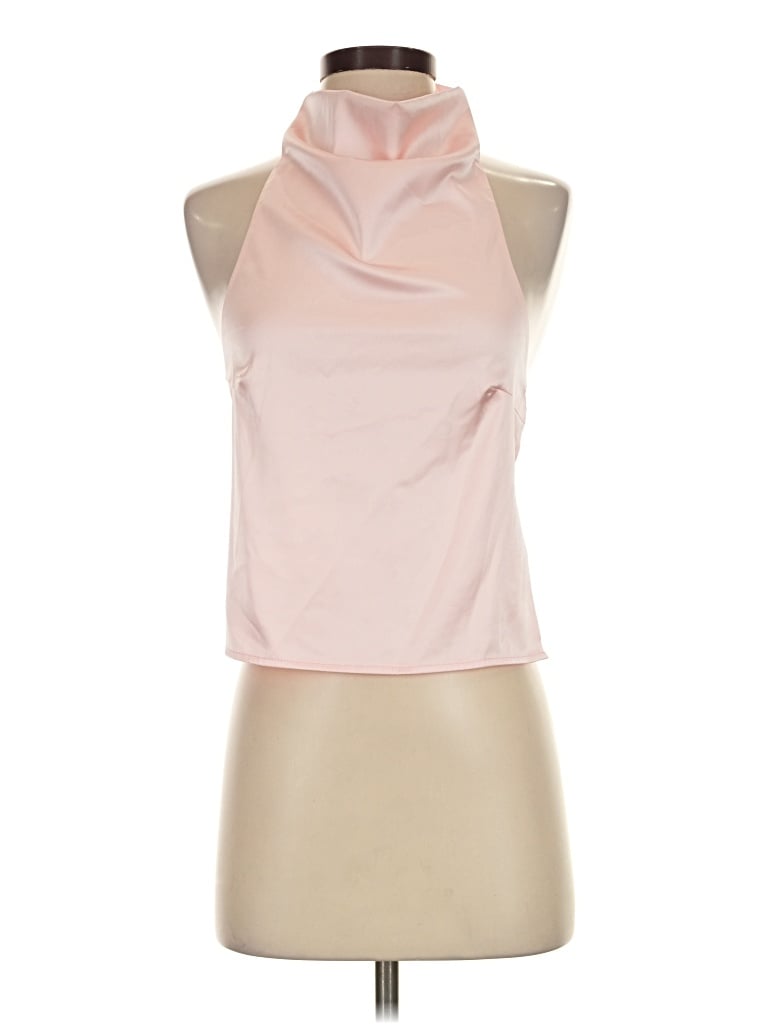 Pre-owned Edikted Tank Top Pink Halter Neckline Tops