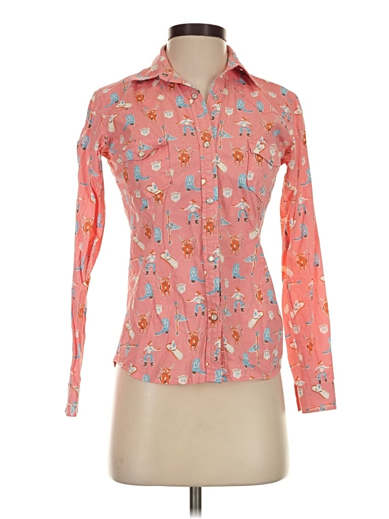 Pre-owned Façonnable Long Sleeve Button Down Shirt In Orange